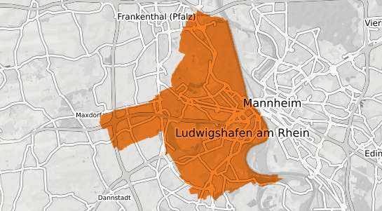 Mietspiegelkarte Ludwigshafen am Rhein